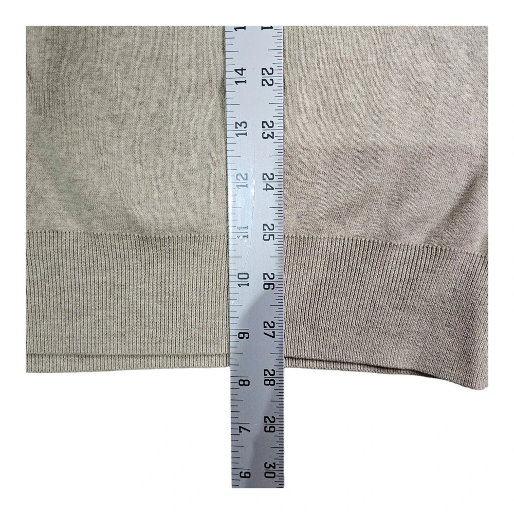 Polo Ralph Lauren Sweater Mens XL Beige Pima Cotton V-Neck Long Sleeve Heather